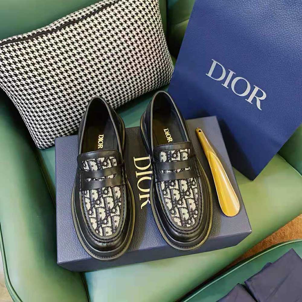 Dior Men Explorer Loafer Beige and Black Dior Oblique Jacquard - image 5