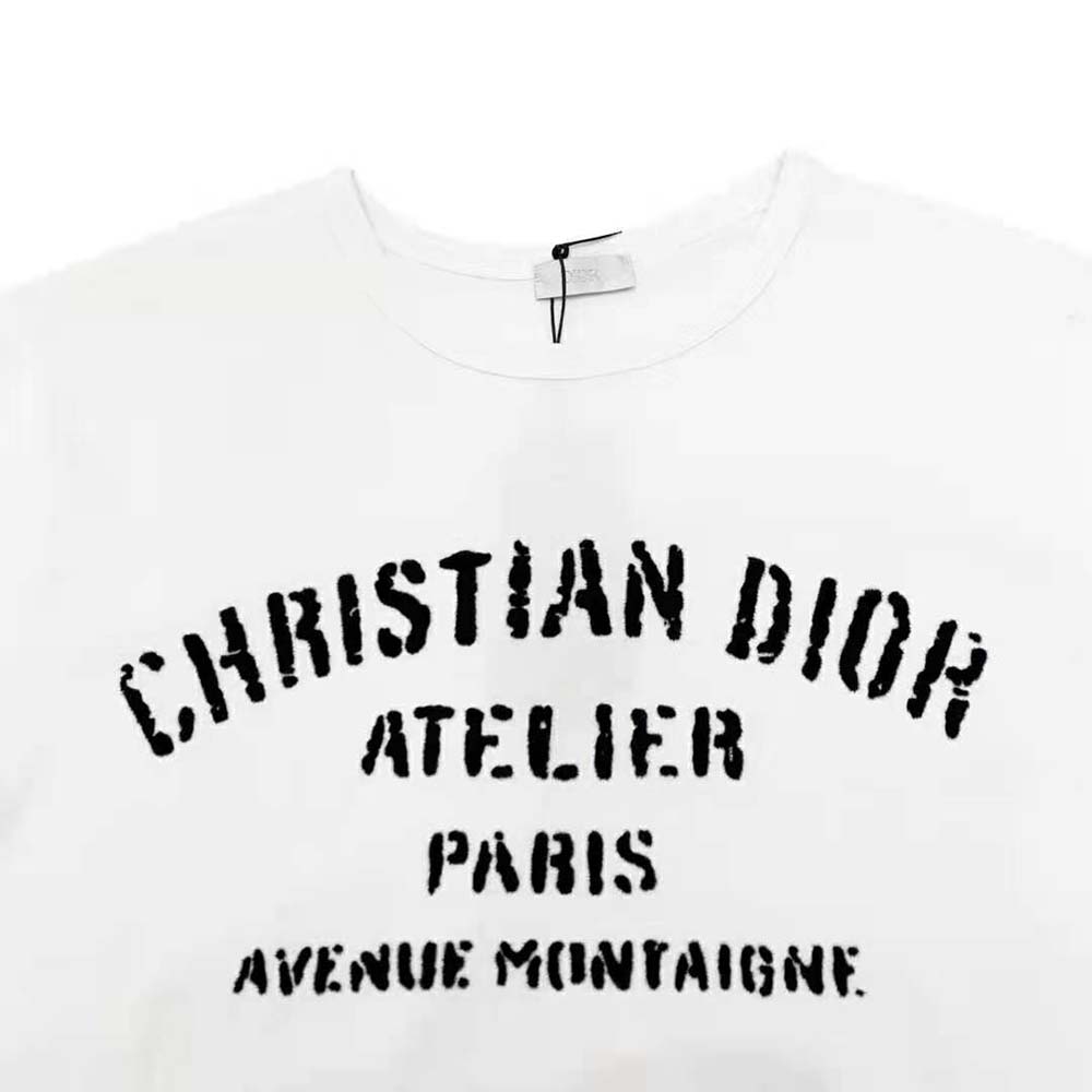 Dior Women Oversized Christian Dior Atelier T-shirt White Cotton Jersey - image 8