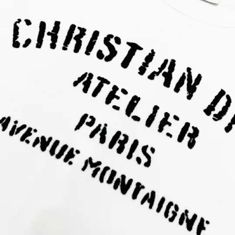 Dior Women Oversized Christian Dior Atelier T-shirt White Cotton Jersey - image 7
