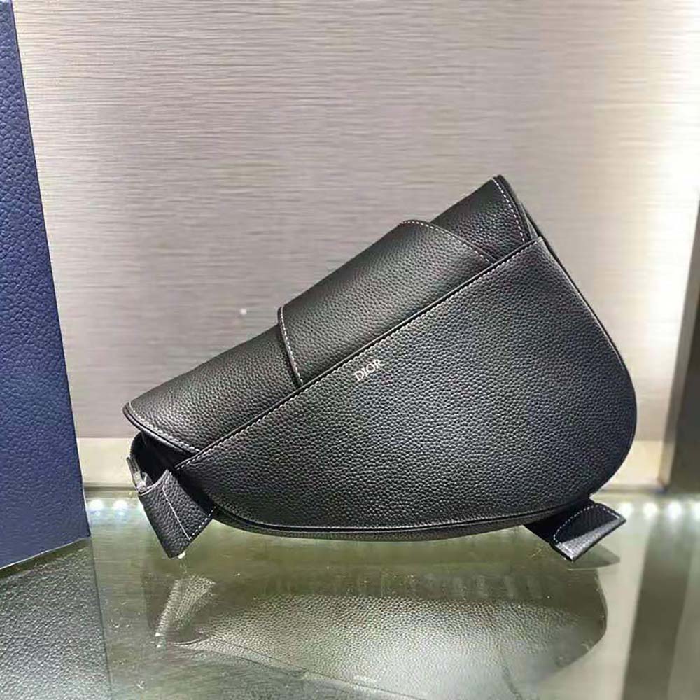 Dior Men Peter Doig Saddle Bag Black Grained Calfskin - image 5