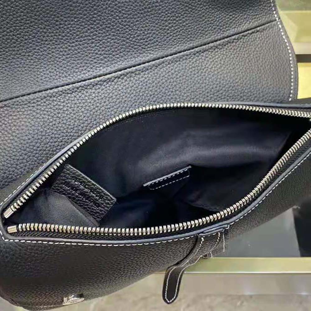 Dior Men Peter Doig Saddle Bag Black Grained Calfskin - image 10