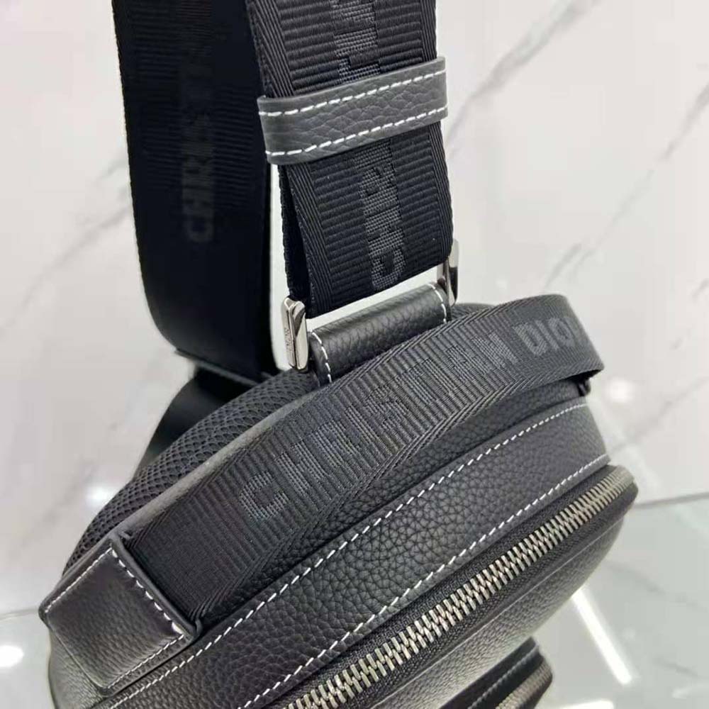 Dior Men Peter Doig Sling Bag Black Grained Calfskin - image 8