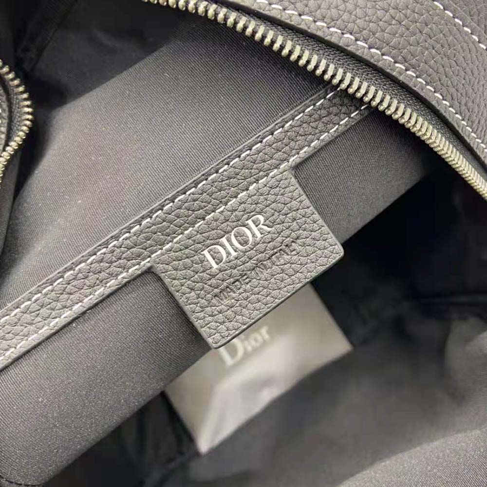 Dior Men Peter Doig Sling Bag Black Grained Calfskin - image 12