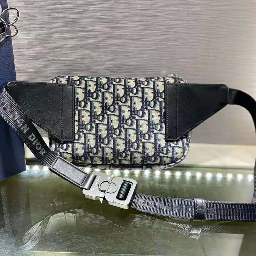 Dior Men Saddle Belt Bag Beige and Black Dior Oblique Jacquard - image 10