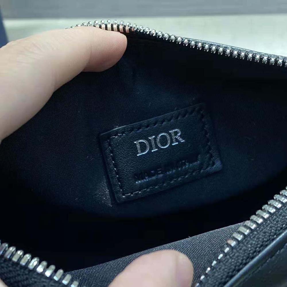 Dior Men World Tour Saddle Belt Bag Dior Oblique Galaxy Leather-Black - image 9