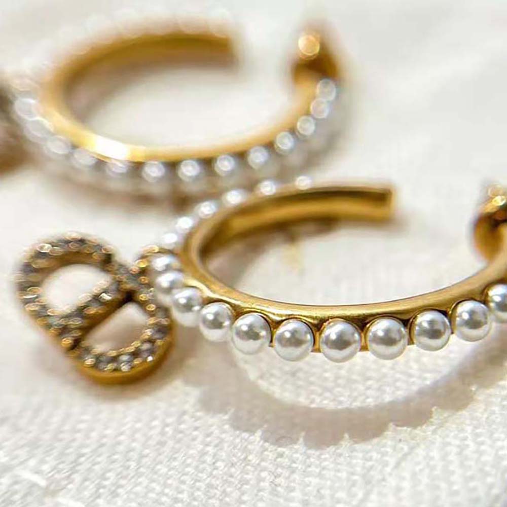 Dior Women 30 Montaigne Earrings Antique Gold-Finish Metal - image 7