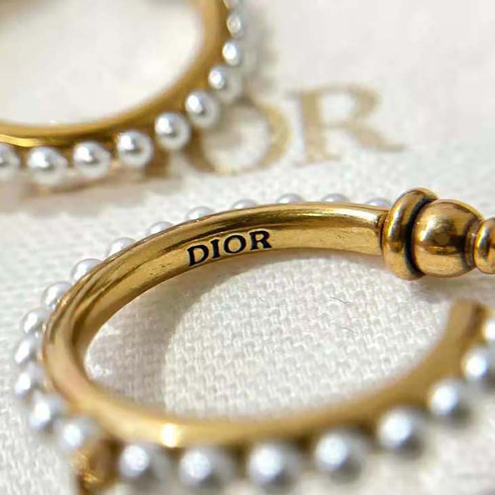 Dior Women 30 Montaigne Earrings Antique Gold-Finish Metal - image 6