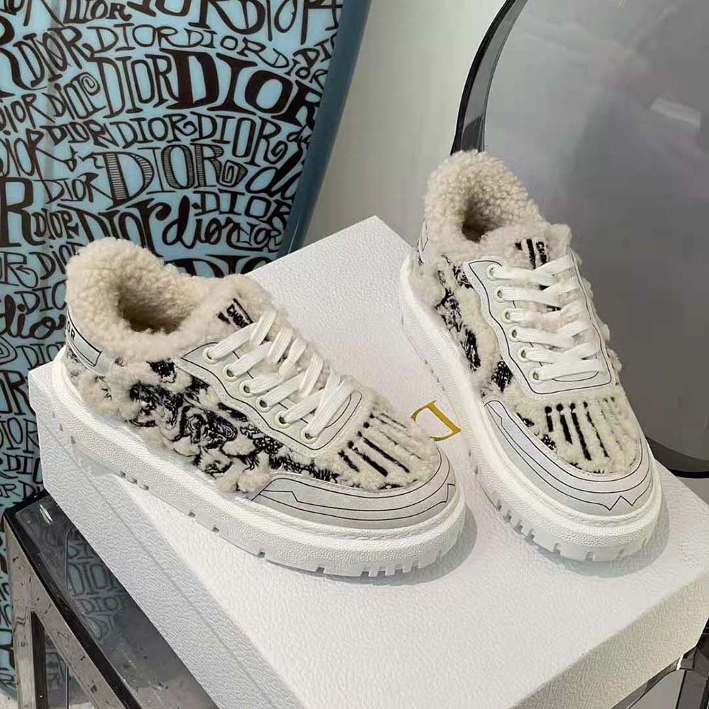 Top view showing lace-up closure on Dior Women Addict Sneaker