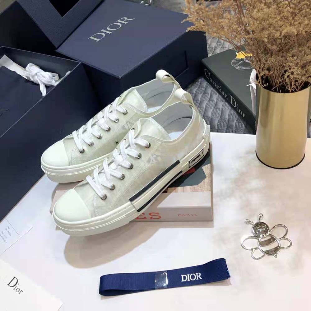 Dior Men B23 Low-Top Sneaker White Dior Oblique Canvas - image 4