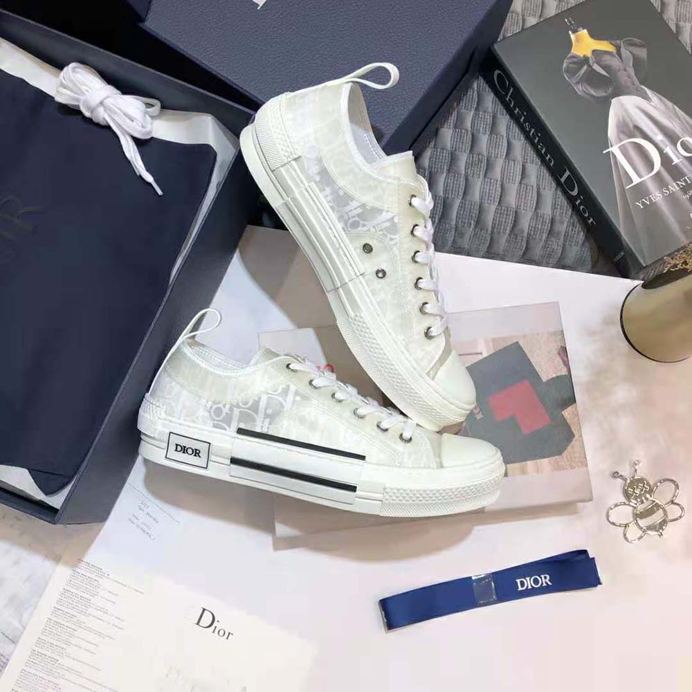 Dior Men B23 Low-Top Sneaker White Dior Oblique Canvas - image 5