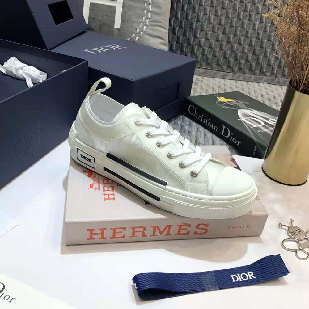 Dior Men B23 Low-Top Sneaker White Dior Oblique Canvas - image 7