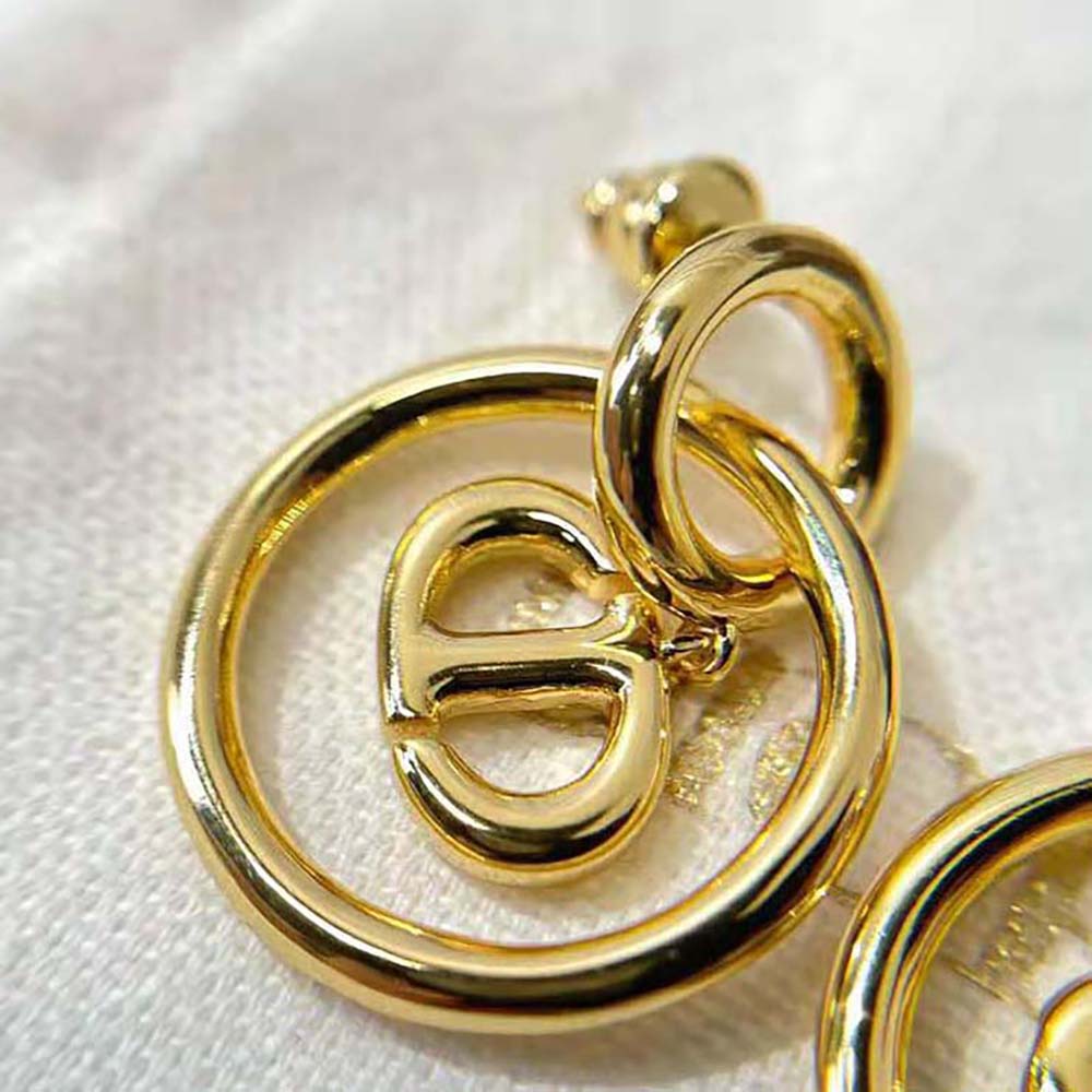 Dior Women CD Navy Earrings Gold-Finish Metal - image 5