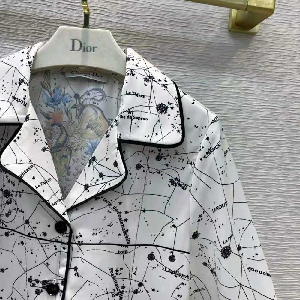 Dior Women Chez Moi Jacket White Dior Zodiac Silk Twill - image 5