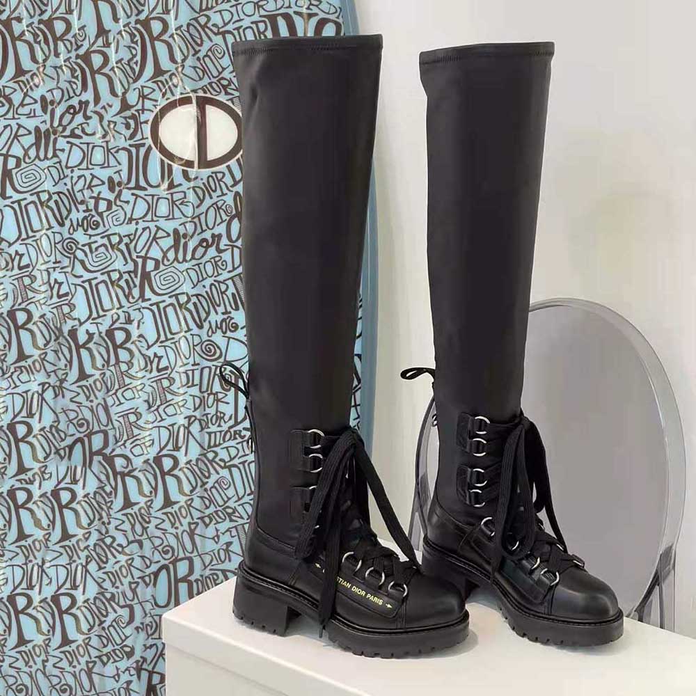 Dior Women D-Doll Thigh Boot Black Lambskin - image 5