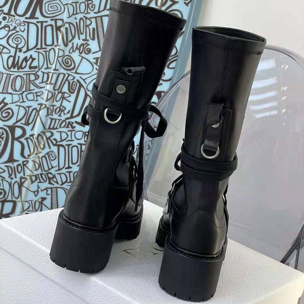 Dior Women D-Fight Ankle Boot Black Lambskin - image 7