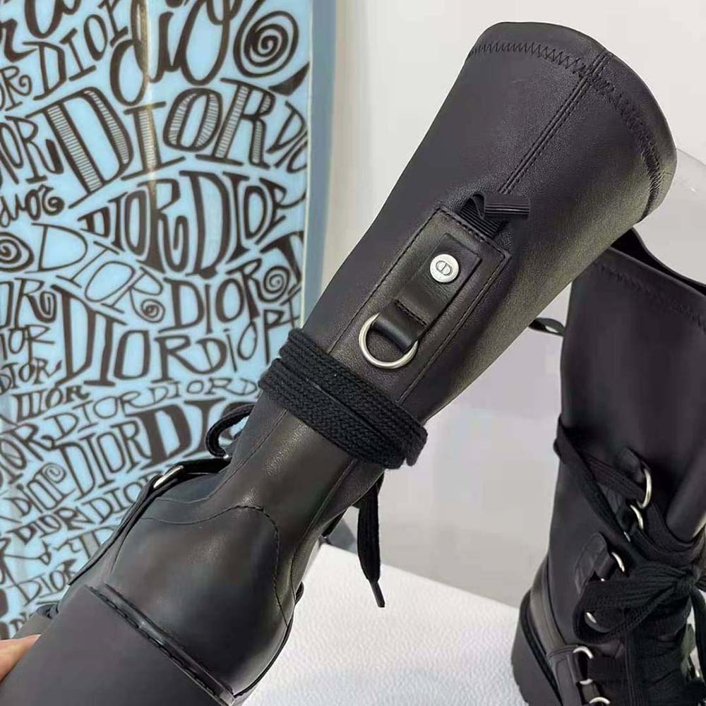 Dior Women D-Fight Ankle Boot Black Lambskin - image 10