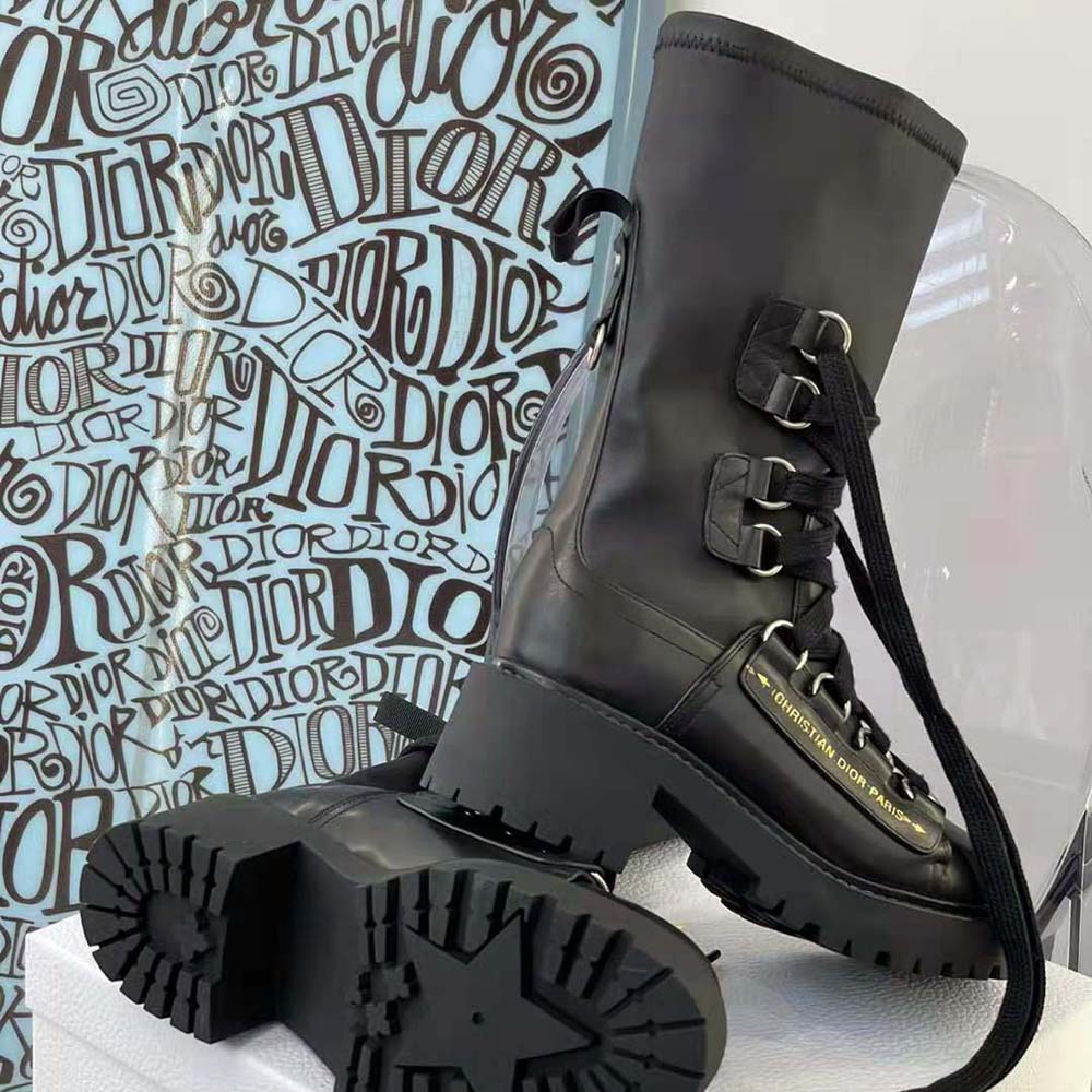 Dior Women D-Fight Ankle Boot Black Lambskin - image 9