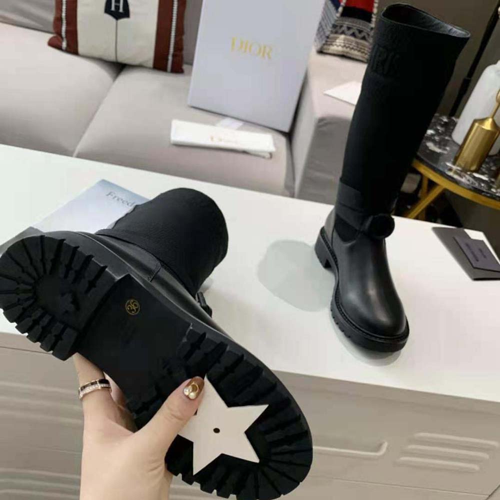 Dior Women D-Major Boot Black Technical Fabric and Calfskin - image 10