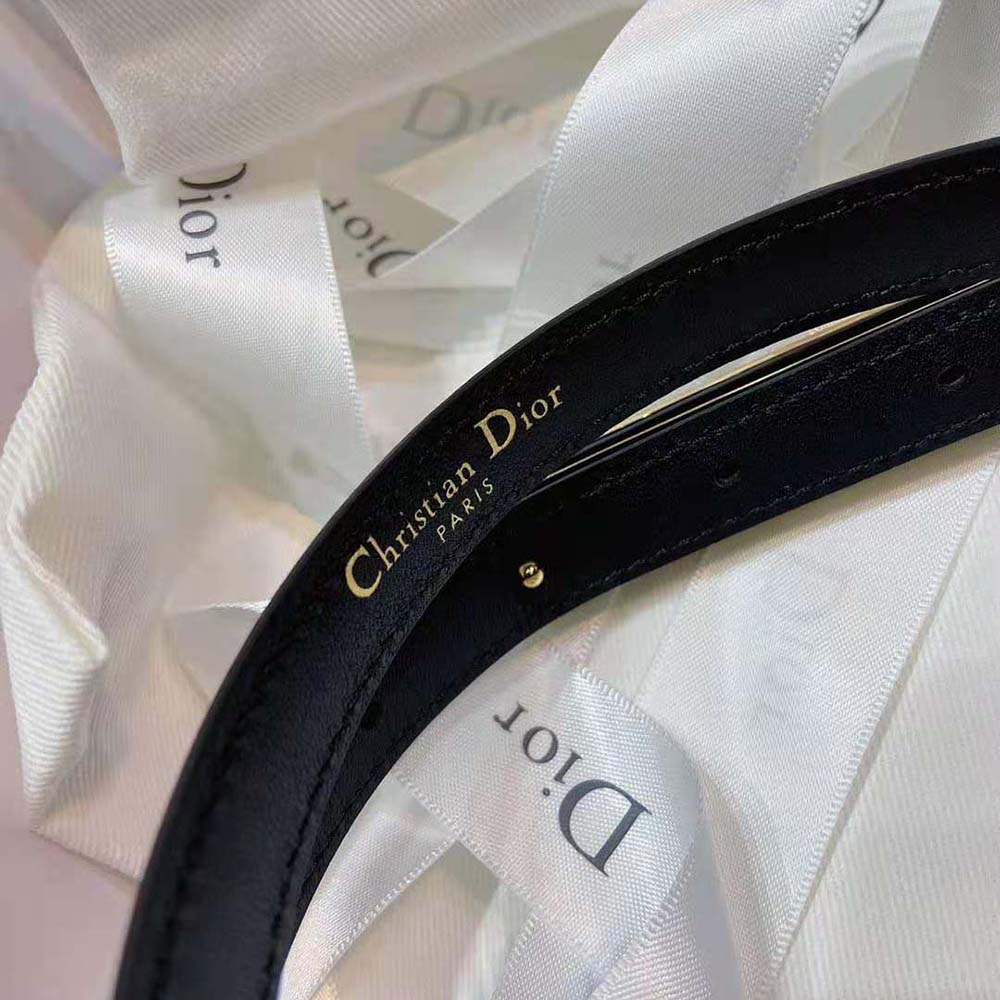 Dior Women Dior-id Belt Navy Blue I Love Paris and Red Hearts Smooth Calfskin 15 MM - image 9