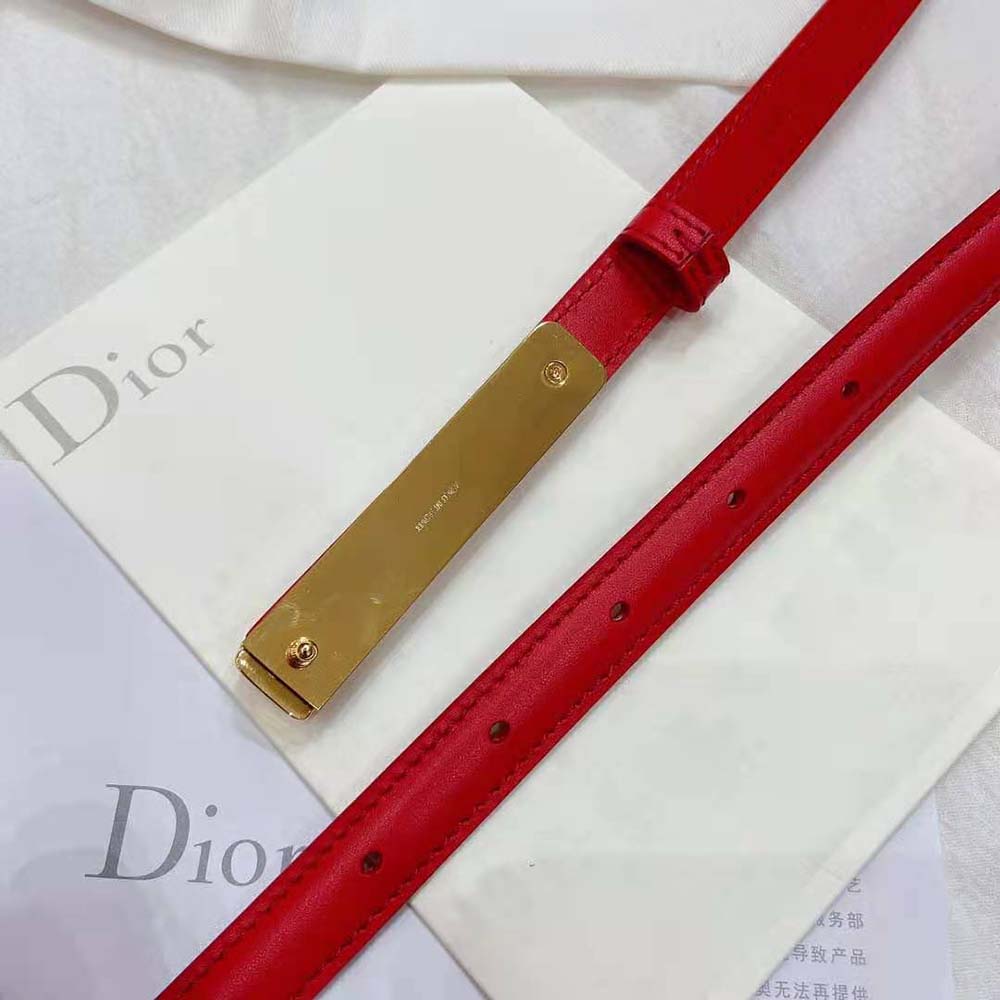 Dior Women Dior-id Belt Raspberry Smooth Calfskin 15 MM - image 7