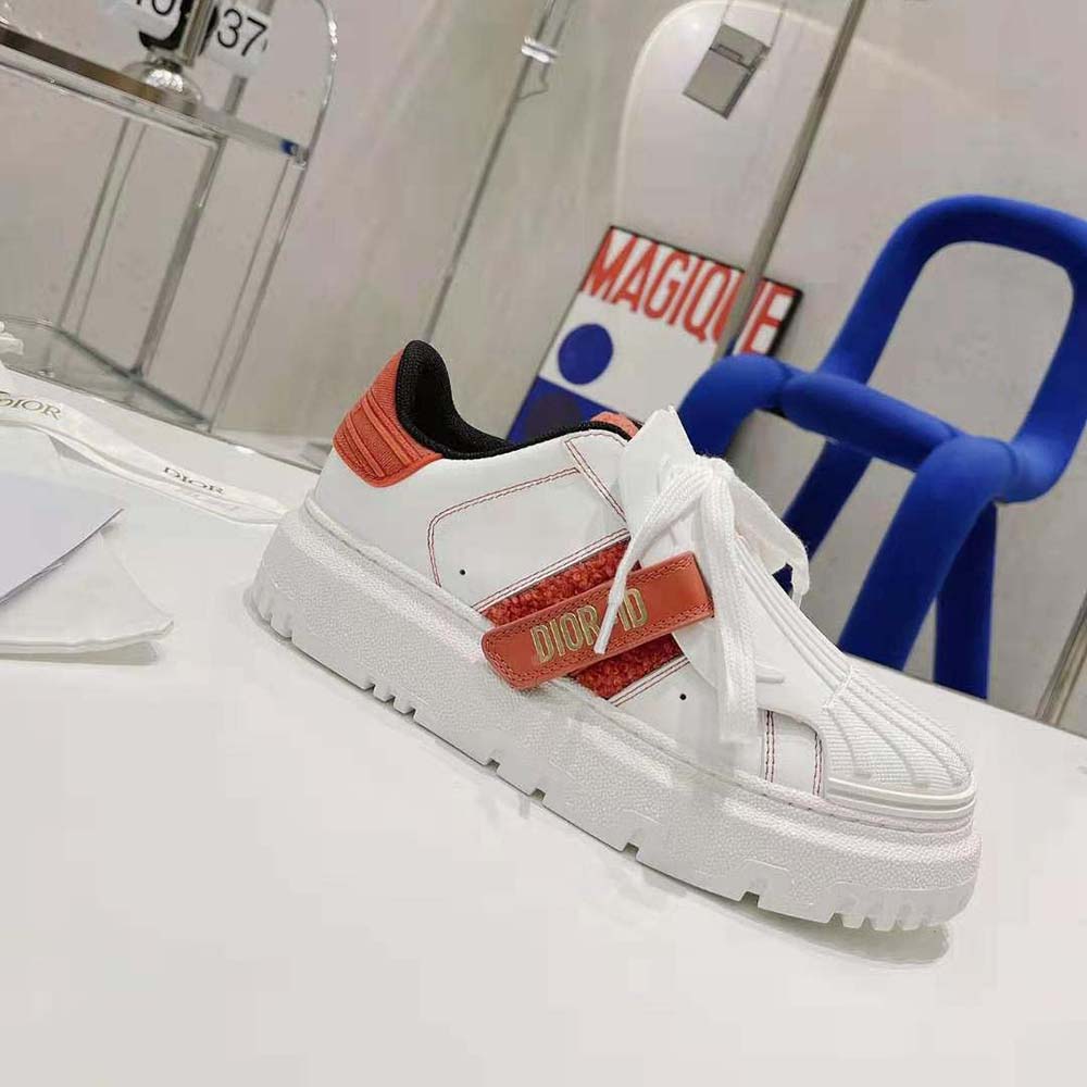 Dior Women Dior-id Sneaker White Calfskin Terry Cotton-Pink - image 5
