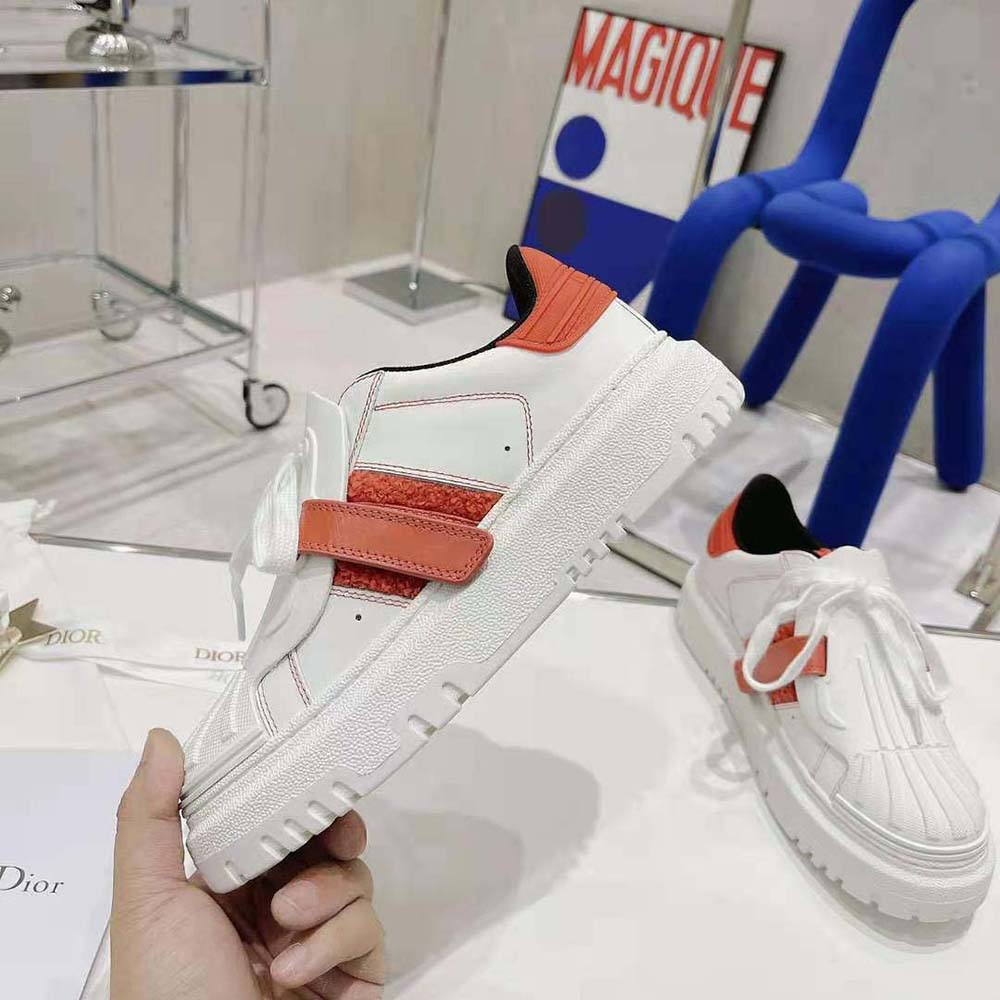 Dior Women Dior-id Sneaker White Calfskin Terry Cotton-Pink - image 4