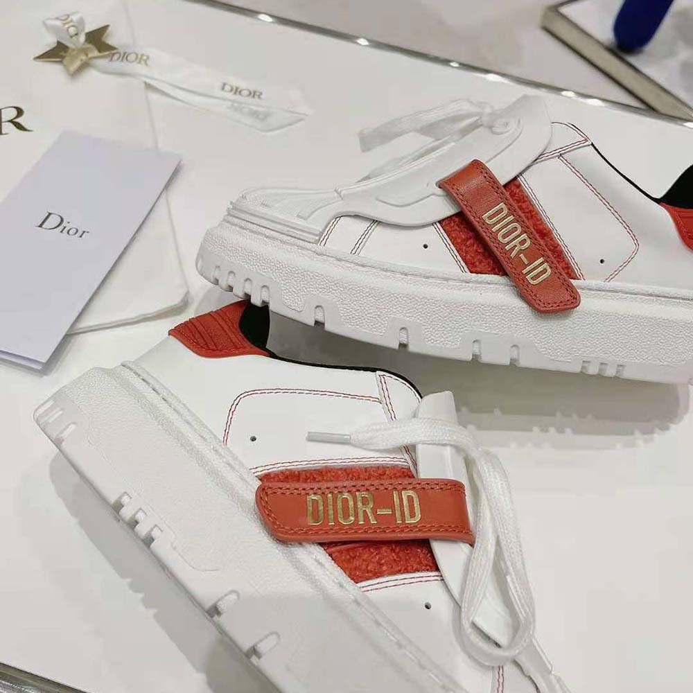 Dior Women Dior-id Sneaker White Calfskin Terry Cotton-Pink - image 6