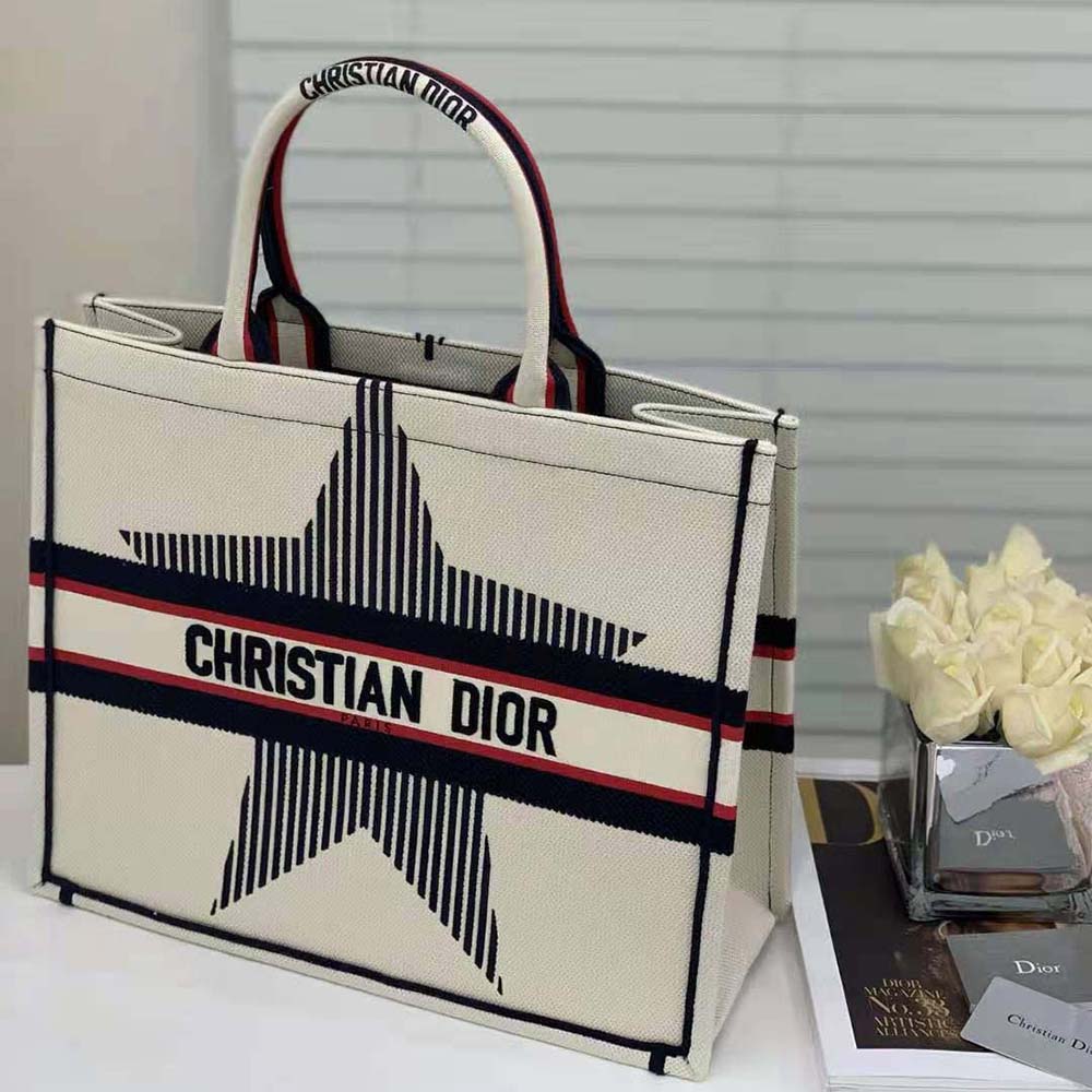 Dior Women Dioralps Dior Book Tote White Three-Tone Embroidery - image 4