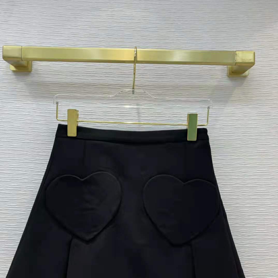 Dior Women Dioramour Miniskirt with Heart-Shaped Pockets Black Wool and Silk - image 5