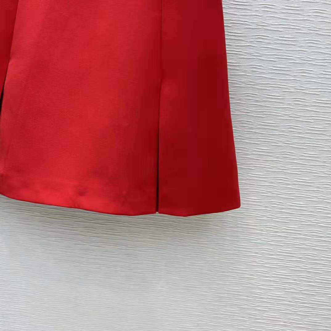 Dior Women Dioramour Miniskirt with Heart-Shaped Pockets Red Wool and Silk - image 7