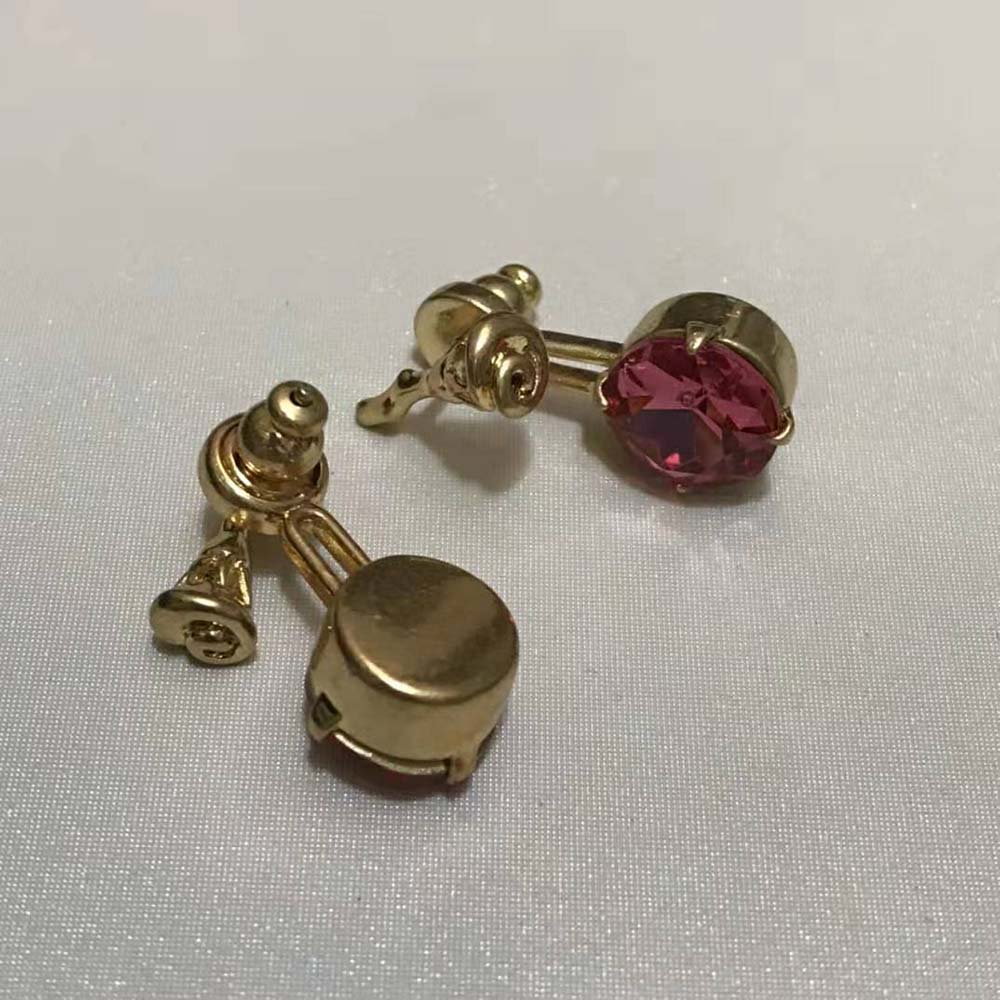 Dior Women Dream Earrings Gold-Finish Metal and Pink Crystals - image 6