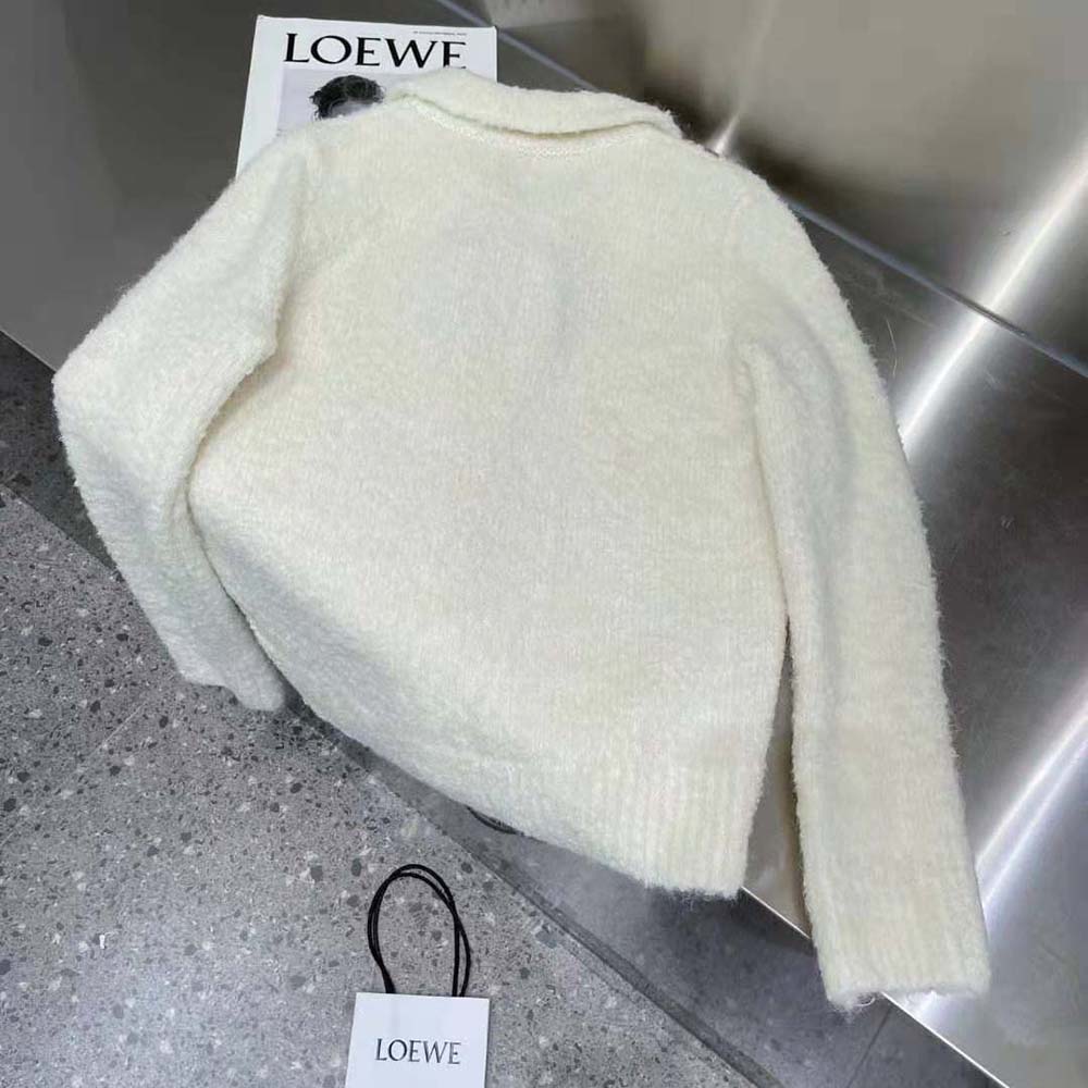 Dior Women Fleece Blouson Ecru Technical Wool and Cashmere Knit - image 4