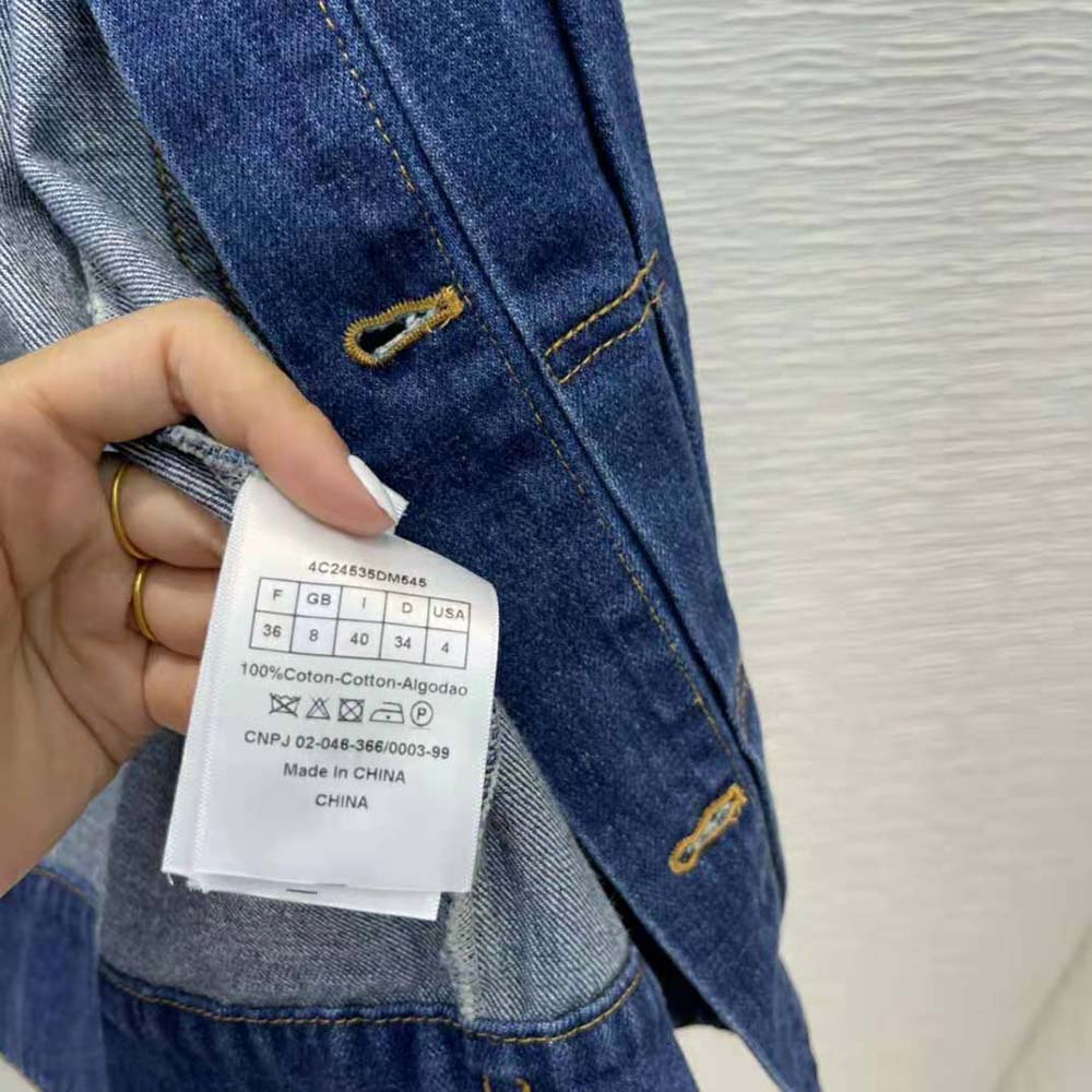 Dior Women Kenny Scharf Mkii Blouson Raw Blue Technical Cotton Denim - image 10
