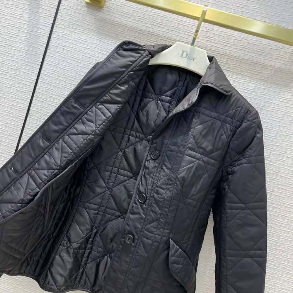 Dior Women Macrocannage Bar Jacket Black Quilted Technical Taffeta - image 4