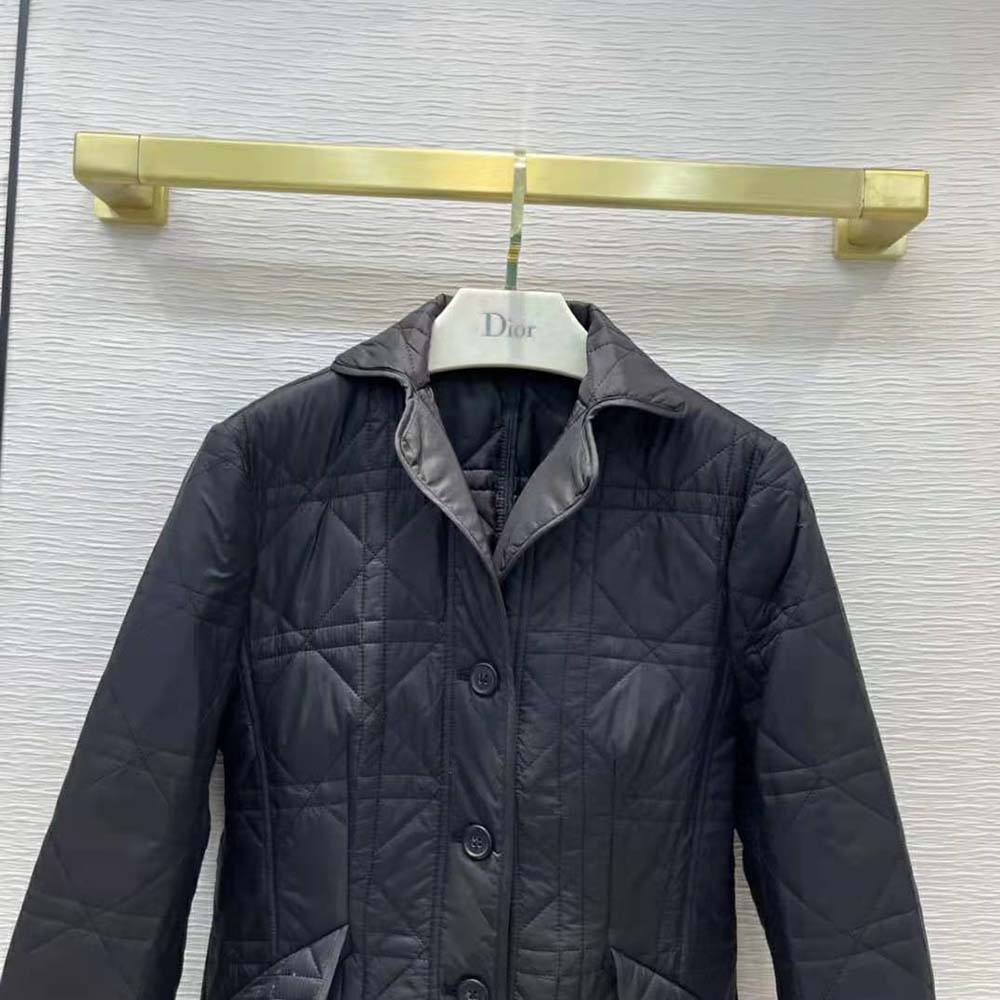 Dior Women Macrocannage Bar Jacket Black Quilted Technical Taffeta - image 5