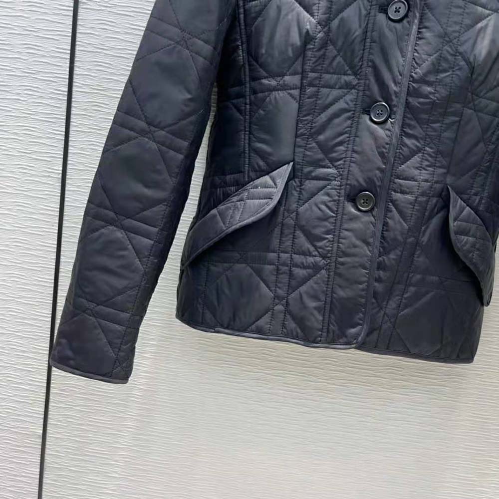 Dior Women Macrocannage Bar Jacket Black Quilted Technical Taffeta - image 7