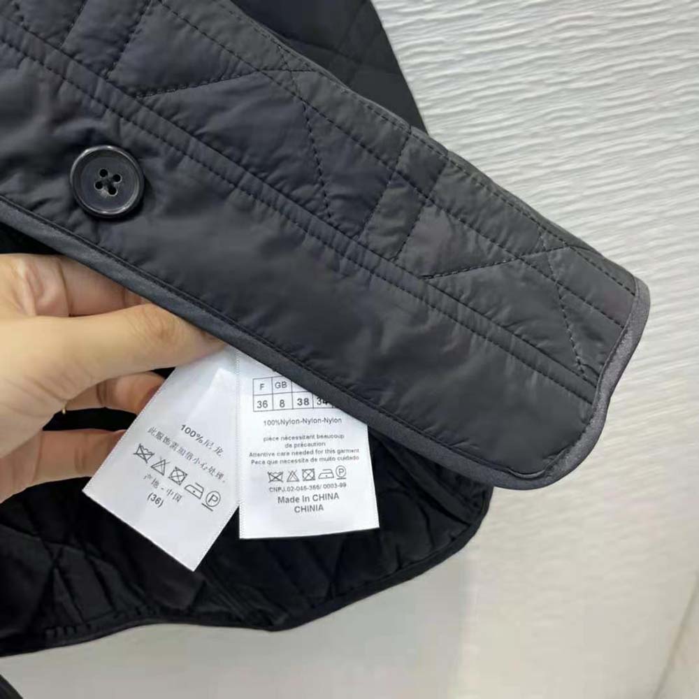 Dior Women Macrocannage Bar Jacket Black Quilted Technical Taffeta - image 9