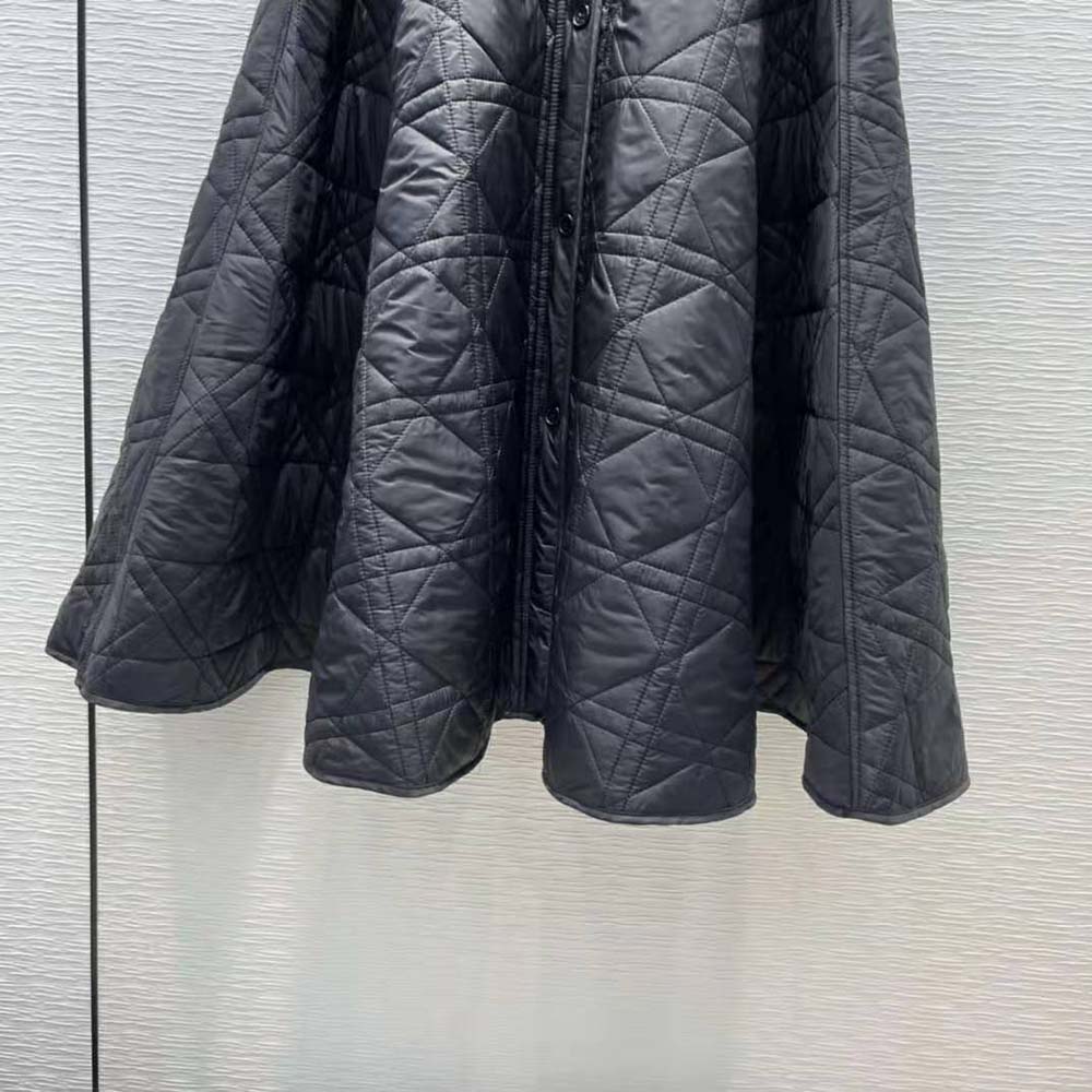 Dior Women Macrocannage Mid-Length skirt Black Quilted Technical Taffeta - image 9
