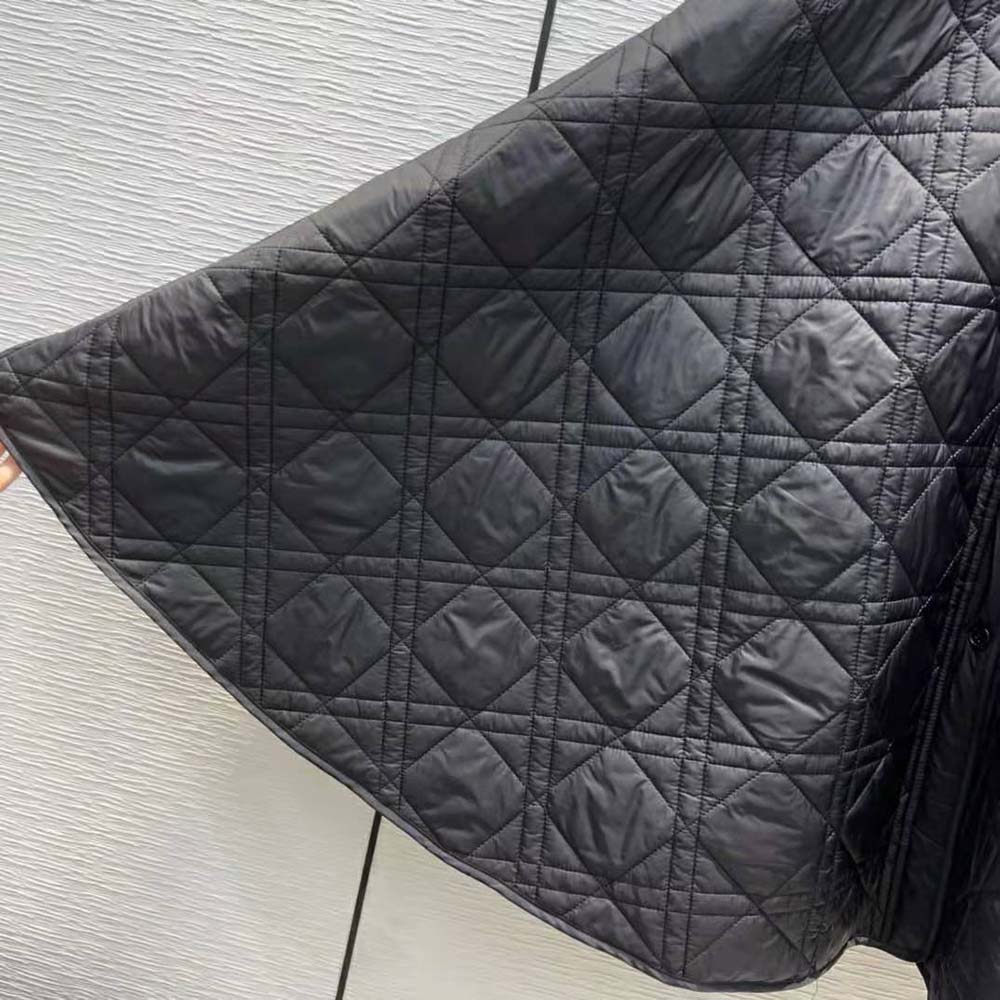 Dior Women Macrocannage Mid-Length skirt Black Quilted Technical Taffeta - image 8
