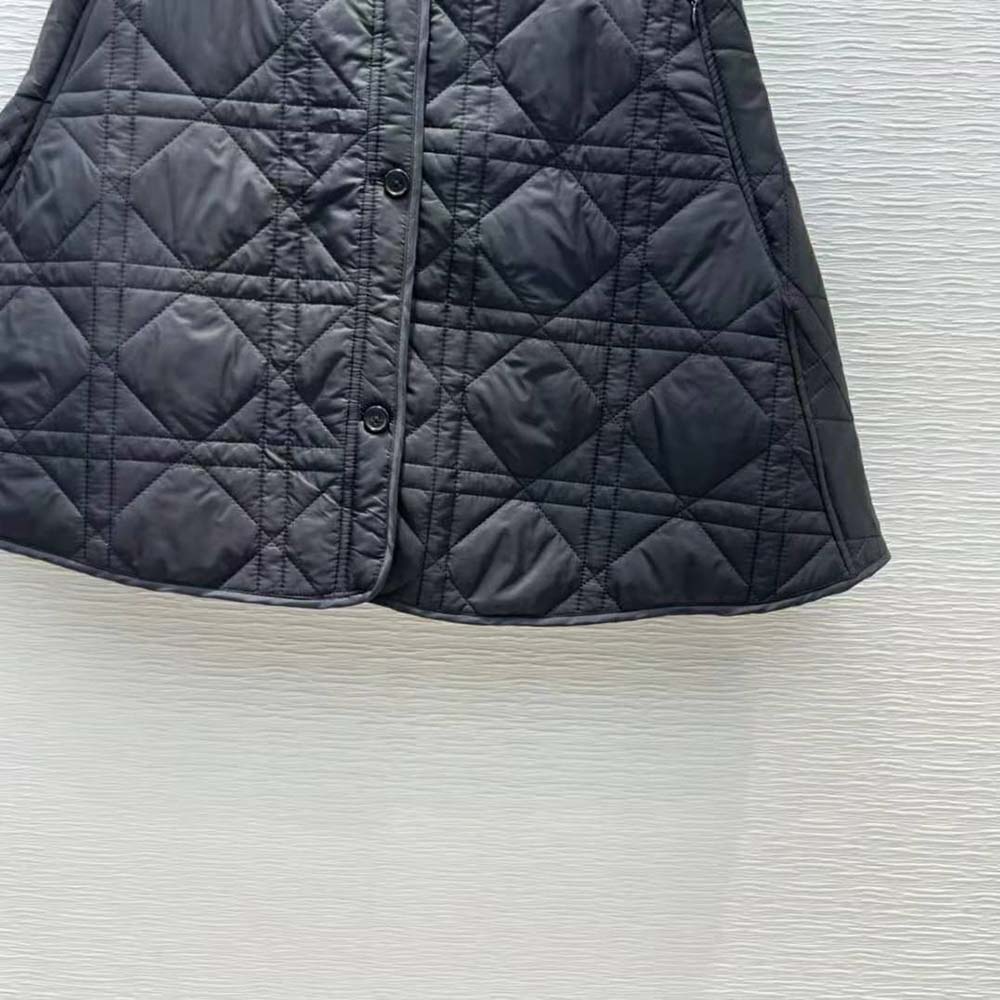Dior Women Macrocannage Miniskirt Black Quilted Technical Taffeta - image 8