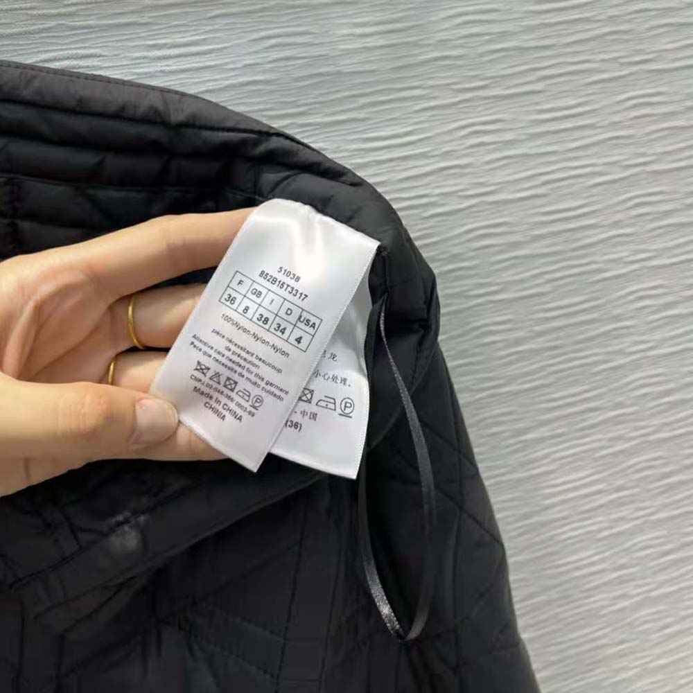 Dior Women Macrocannage Miniskirt Black Quilted Technical Taffeta - image 9