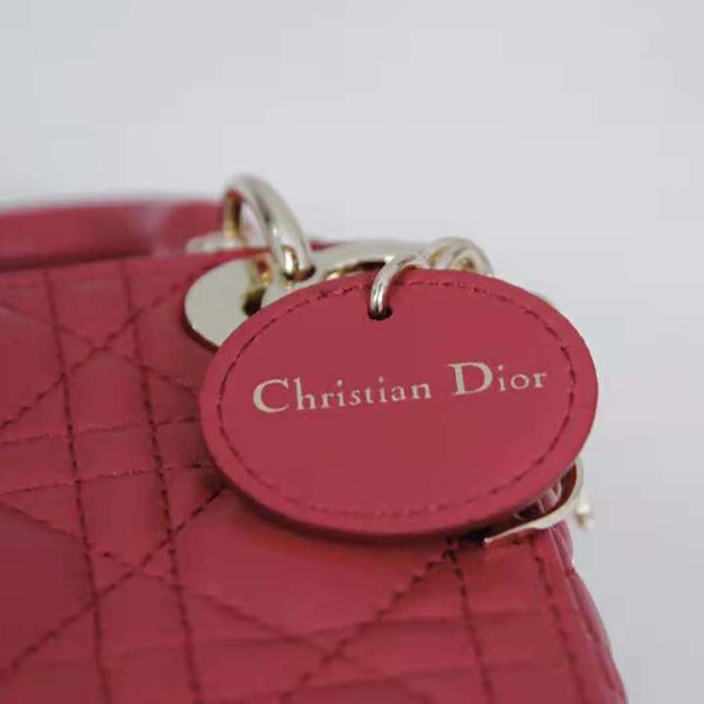 Dior Women Micro Lady Dior Bag Red Cannage Lambskin - image 9