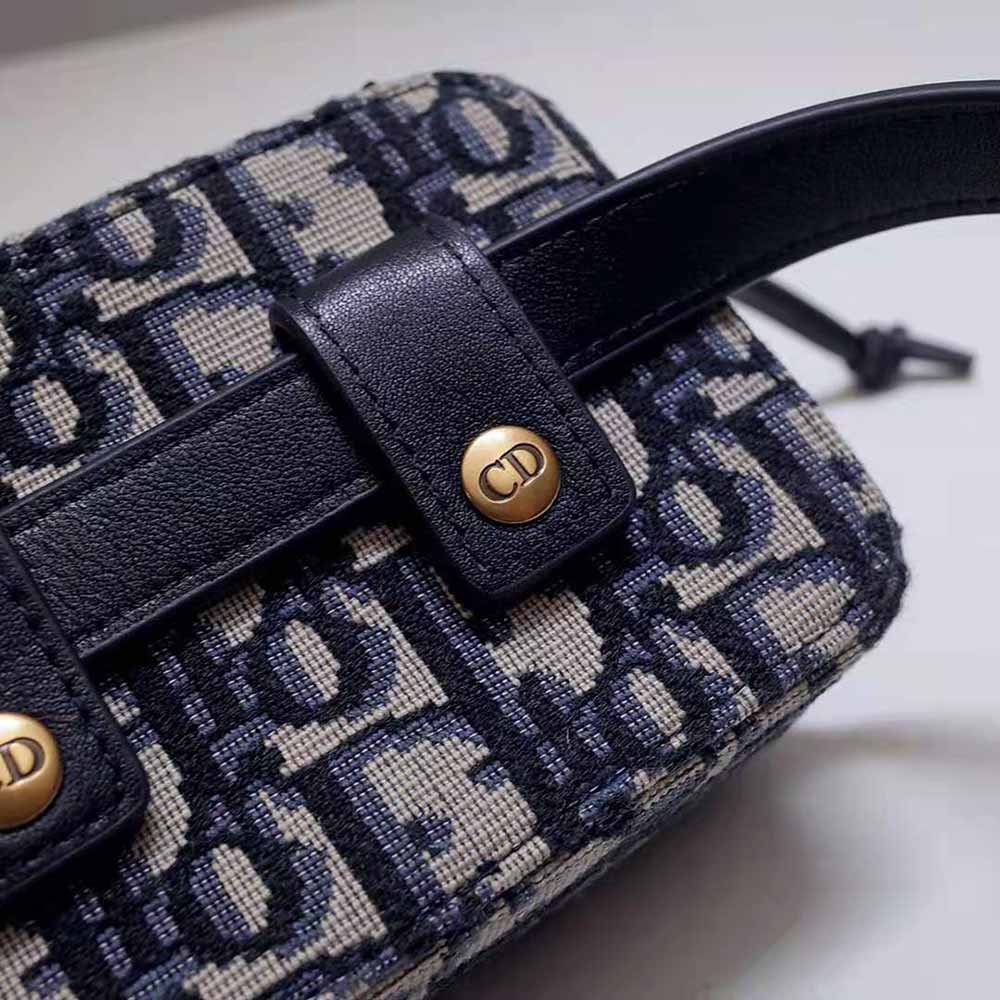 Dior Women Oblique Belt Pouch Blue Dior Oblique Jacquard - image 7