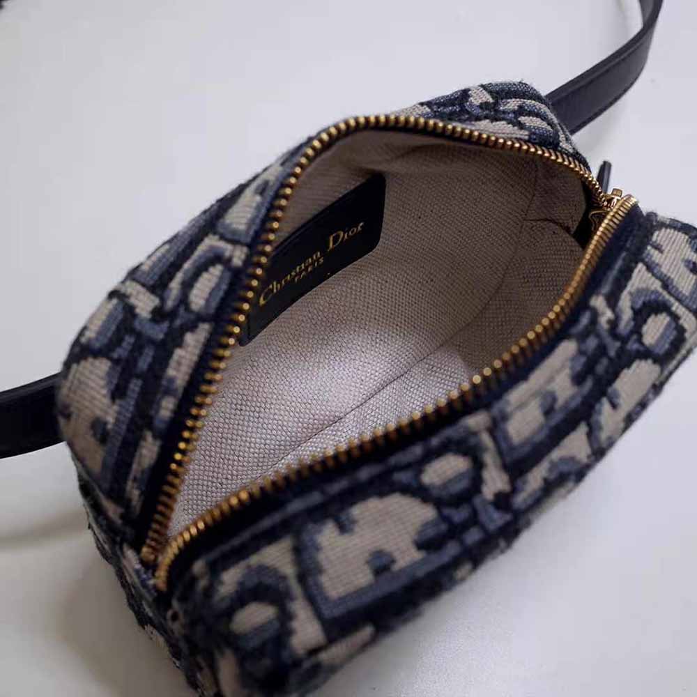 Dior Women Oblique Belt Pouch Blue Dior Oblique Jacquard - image 6