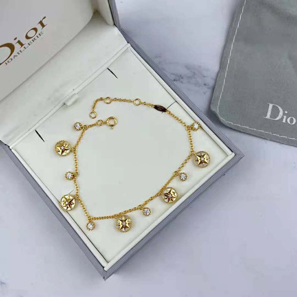 Dior Women Rose Des Vents bracelet Yellow Gold, Diamonds and Mother-of-pearl - image 4