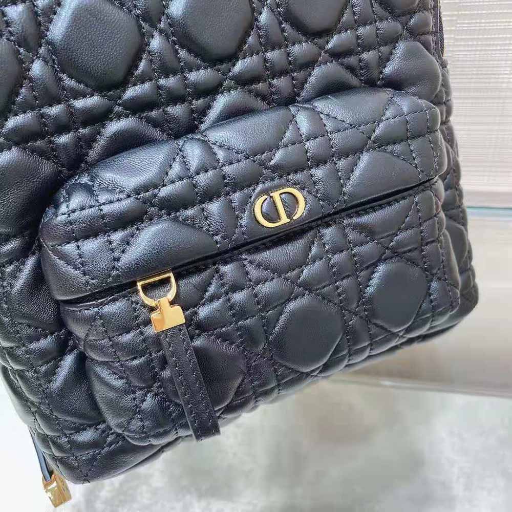 Dior Women Small Dior Backpack Black Cannage Lambskin - image 9