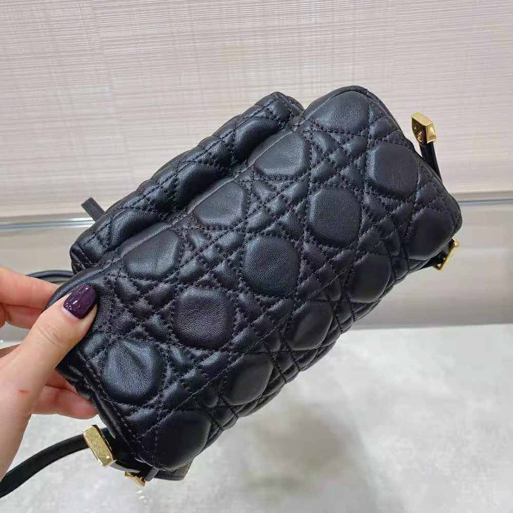 Dior Women Small Dior Backpack Black Cannage Lambskin - image 5