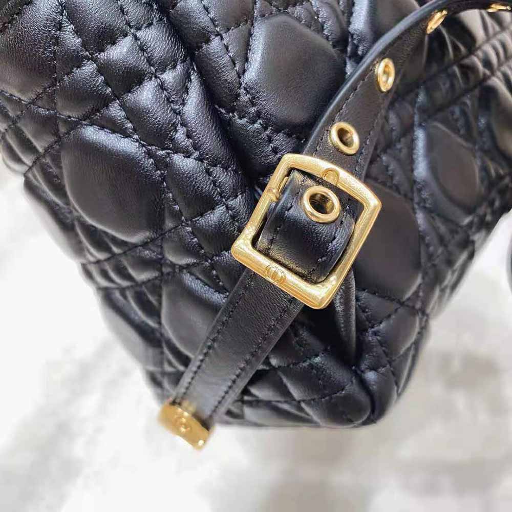 Dior Women Small Dior Backpack Black Cannage Lambskin - image 8