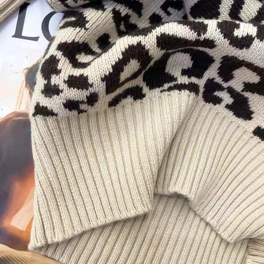 Dior Women Tied Collar Sweater Beige Multicolor Mizza Cashmere - image 6