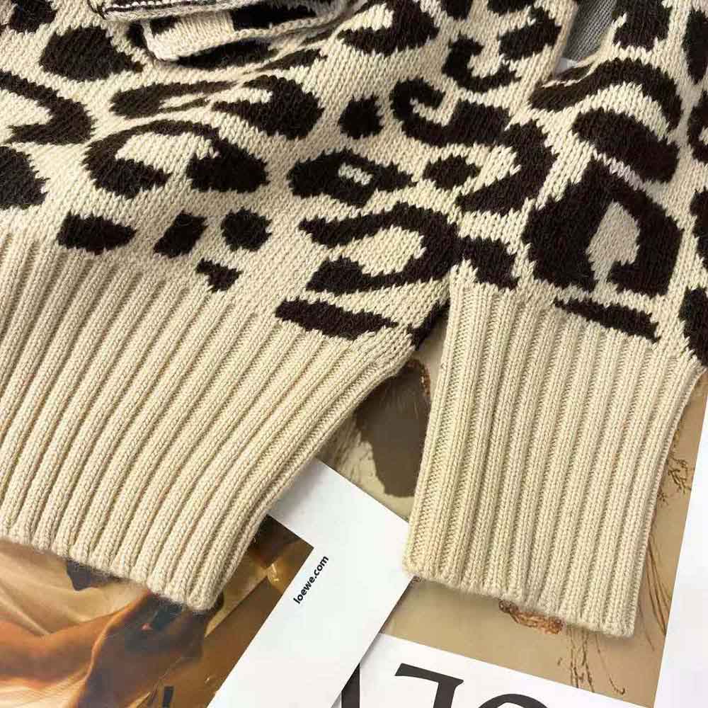Dior Women Tied Collar Sweater Beige Multicolor Mizza Cashmere - image 5